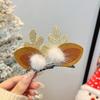 Tocado navideño Cuerno de alce horquilla para el cabello horquilla para el cabello adulto Accesorios para el cabello con clip de joyería para accesorios de fiesta de festival Mori