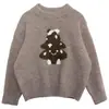 Suéter de Invierno Nuevo Estilo Coreano Changguo Clothing para Niños, Suéter Grueso de Punto Pullover para Niños Pequeños, Top de Cuello Redondo