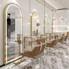 Espejo de barbería Espejo de salón de celebridad de Internet conjunto de gabinete de espejo espejo de pared de un solo lado para cortar el pelo espejo para permanente y tinte de salón
