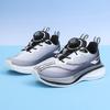 Tênis de Corrida Infantil, Sapatos Respiráveis de Malha com Fivela Giratória, Tênis Esportivos Amortecedores, Tênis de Corrida para Crianças de Meia-Idade e Grandes