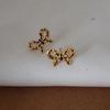 Pendientes pequeños lindos y exquisitos con forma de G, pendientes de temperamento simple para niña, pendientes de princesa J4-3