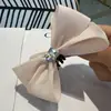 Pinza de Plátano de Malla con Lazo de Doble Cara de Gama Alta para Mujer, Moderna y Elegante, Estilo Nuevo Simple, Pinza para el Cabello de Tamaño Mediano para la Parte Posterior de la Cabeza