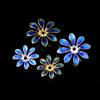Nuevos accesorios de aleación con gota de aceite de girasol Jingtai azul ardiente de imitación, accesorios de bricolaje, tocado nupcial antiguo