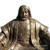 Escultura de Figura de Genghis Khan em Fibra de Vidro Imitação de Cobre, Estátua de Figura Histórica Mongol, Área Quadrada, Ponto Turístico, Paisagem de Jardim