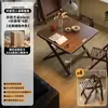 Mesa de comedor plegable de madera maciza, rectangular, para apartamentos pequeños, mesa y sillas de comedor para uso doméstico, modelo nuevo 2025, adecuada para viviendas de alquiler