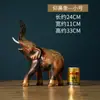 Par de Esculturas de Elefante em Madeira Maciça Yi Li Tai Guo Decorações Estilo Tailandês para Sala de Estar, Hall de Entrada, Armário de Vinho Presentes de Inauguração