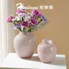 Novo vaso azul de vidro estilo nórdico com toque de luxo para decoração de sala de estar e arranjo de flores