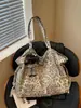 Bolso Tote Nuevo Estampado de Leopardo Otoño/Invierno 2026, Bolso de Hombro/Axila de Gran Capacidad, Bolso Popular de Moda para el Trabajo Este Año