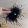 Pinza para el Cabello de Plumas Nueva Importada de Corea para Otoño e Invierno, Pinza para la Parte Trasera de la Cabeza, Pinza de Plumas de Avestruz de Gama Alta, Pinza de Tiburón