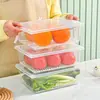 Caixa de Conservação Fresca para Ralo de Cozinha Caixa de Peixe de Plástico Caixa para Frutos do Mar Legumes Retangular Geladeira Refrigeração Anti-odor Caixa de Armazenamento Fabricantes