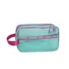 Ins Simple Color Dopamina Bolsa Tofu Malla de Gran Capacidad Bolsa Cosmética de Viaje Colorida Portátil Bolsa Cosmética de Malla