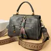 Bolsa Boston personalizada estilo retrô europeu e americano, nova bolsa de ombro transversal, moderna e versátil, bolsa de mão de grande capacidade, personalizável