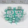 Etiqueta de nombre personalizada para soporte de abanico con doble letra, producto terminado de tela no tejida con letras reflectantes, colgante creativo para soporte de abanico puramente hecho a mano, mercancía de la comunidad de abanicos