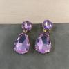 Brincos europeus e americanos transfronteiriços novos em forma de gota d'água com strass, moda versátil, temperamento, vestido feminino, acessórios de brincos, atacado