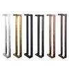 Manija de Puerta de Vidrio Acero Inoxidable Tubo Cuadrado Engrosado Manija Doble Curva Ktv Puerta de Madera Hotel Puerta de Piso Curva con Marco Resorte de Piso