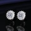 Nuevos productos, venta en vivo, pendientes de moissanita de simulación para mujer, pendientes de circonita elegantes de 1 quilate, joyería para las orejas.