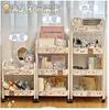 Carrito de snacks estante de almacenamiento para dormitorio estante de almacenamiento de piso para el hogar estante organizador multifuncional