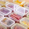 Caja de Almacenamiento de Frutas y Verduras de Tapa Única con un Solo Botón, Organizador Doméstico para Refrigerador, Caja Sellada de Conservación de Gran Capacidad para Almacenamiento de Carne Congelada