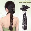 Peruca Direto da Fábrica Feminina Novo Estilo Chinês Estilo Nacional Penteado de Noiva Cabelo de Simulação Flor de Cabelo Pacote de Cabelo Trança Torcida