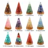 2320-Resina de Pedra de Cristal Hexagonal Cone Suporte de Anel Ornamento Geométrico 3D em Forma de Cone Suporte de Anel de Pedra Semi-Preciosa