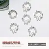 2026 Nuevo Adorno de Corona de Navidad para Uñas Accesorios Lazo de Aleación con Pedrería y Perlas Decoración de Uñas Pedrería Brillante Venta al por Mayor