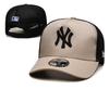Boné de Baseball de Malha Ny da Moda para Mulheres Primavera e Verão Novo Bordado com Etiqueta Grande Aba Curva Proteção Solar Respirável Boné de Malha para Homens