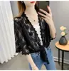 Procesamiento PersonalizadoCardigan de Encaje Yan Zhi Ban Protección Solar Chal Pequeño Bolero Delgado Ropa de Abrigo Fuente OEM/ODM