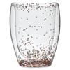 Vaso de arena movediza de vidrio de doble capa, vaso de lentejuelas de doble capa de vidrio de borosilicato, taza para leche para el desayuno, taza para café, vaso para beber de uso doméstico