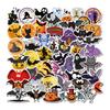 50 nuevas pegatinas de taza de té serie de Halloween transfronteriza cuaderno equipaje decoración de juguetes pegatinas para diario