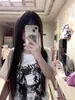2026 Versión Coreana Nueva Camiseta de Algodón Puro con Estampado de Chica de Dibujos Animados para Mujer Verano Holgada Moda Casual Top Ins
