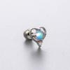 Henson Arete de Mariposa Oreja Circonita Azul Mar Ocho Corazones Ocho Flechas Colgante Nudo Tornillo Acero Titanio Arete Perforación Avanzada