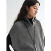 RUISH "Artefacto para Apilar" Mezcla de Lana Cuello Alto Adelgazante Sin Mangas Chaleco de Punto Mujer Invierno