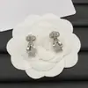 Brincos de Nova Modelo Transfronteiriços D-Brand/D-Brand de Alta Qualidade Réplica de Precisão com Logo, Texto e Design de Nariz de Porco Estrela Cravejada de Diamantes Venda por Atacado