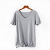 Camiseta Masculina Lenzing Modal Fresca e Confortável Absorvente de Umidade Respirável Ombro Normal Manga Curta Roupa de Dormir para Casa Atacado Preço por Camada