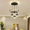 Luz de Lustre Criativa LED Minimalista Moderno para Sala de Jantar, Quarto, Corredor de Escada, Sala de Estar de Luxo, Lâmpada para Casa