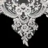 Fondo de Malla Cuerda Trenzada Bordado Collar Flor Polié Seda Bordado Cuello Falso Accesorios para Vestido de Novia Cuello Pecho Cuerda para Coche Cuello Falso