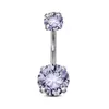 Acero de Titanio 316L Antialérgico Piercing de Ombligo Circonita Aleación de Titanio Corazón Hueco con Forma Redonda Joyería para Body Piercing Exclusivamente para Ventas Transfronterizas
