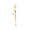 Cuchara para helado de acero inoxidable 304 transfronteriza, cola puntiaguda, cabeza cuadrada, cuchara mezcladora para café y postre, mango largo, cuchara para hielo, tenedor de frutas de tres dientes