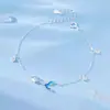 Pulsera de Plata de Ley S925 Cola de Pez con Diamantes Brillantes Lujo Accesible Versátil Nicho Nuevo Diseño 2025 Joyería Regalo para Mejores Amigas