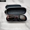 Caja para gafas de sol pequeña resistente a la compresión, caja para miopía, EVA, moda, retro, caja de espejo/bolsa con cremallera para gafas de tamaño pequeño