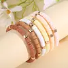 Conjunto de Pulseiras Femininas de Disco de Argila Macia com Fio Elástico Simples e Fresco Transfronteiriço Pulseira Retrô Boêmia Atacado