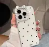 Capa para Celular Apple 15 14 Iph16Promax, Estilo Novo, Dopamina 17 Jelly, Orelhas de Gatinho, Bolinhas