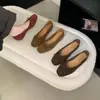 Sapatos Mary Jane com Laço para Mulheres 2026 Primavera Novos Planos Quadrados Rasos Casuais Versáteis Slip-On