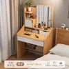 Tocador pequeño, tocador moderno simple para dormitorio, para apartamentos pequeños, nuevo modelo 2026, mesa de maquillaje simple para viviendas de alquiler