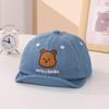 Chapéu infantil de outono, europeu e americano, transfronteiriço, casual, combinado, bordado, urso, boné de cowboy, boné de aro macio para bebês, meninos e meninas