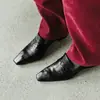 Sapatos Femininos Casuais Streetwear 4cm Vinho, Mocassins Slip-On com Bico Quadrado Pequeno e Corte Profundo com Salto Grosso, Sapatos Profissionais