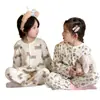 Ropa nueva para niños 2026, conjunto de ropa para el hogar para niños, pijama holgado para niños y niñas, ropa con aire acondicionado para bebés, selección de tops