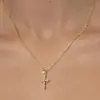 Collar de Cruz Dorado para Mujer Más Vendido en Amazon Europeo y Americano Elegante Colgante de Moda Collar de Joyería Regalo de Viaje
