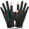 Guantes de Dos Dedos para Hombre, Guantes de Ciclismo Finos Transpirables de Seda de Hielo, Guantes sin Dedos Antidesgaste de Medio Dedo para Conducir, Guantes de Pesca