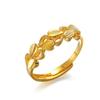 Anillo Nuevo de Oro Rojo Arena de Internet para Mujer Estilo Japonés y Coreano Simple Anillo Corazón Amoroso Chapado en Oro Resistente al Color a Largo Plazo Joyería Ajustable